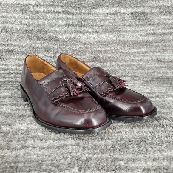 Bostonian First Flex Men's Size 9 Burgundy‎ Leather Tassel Dress Shoes - Picture 1 of 10